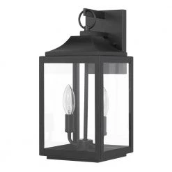 Mali 2-Light Matte Black Outdoor Wall Lantern Sconce by Worldwide Lighting -Thomas Lighting Sales matte black worldwide lighting outdoor sconces e10008 001 44 1000