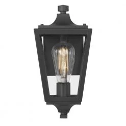 Drayton 1-Light Matte Black Painted Outdoor Wall Lantern Sconce by Worldwide Lighting -Thomas Lighting Sales matte black worldwide lighting outdoor sconces e10009 001 44 1000
