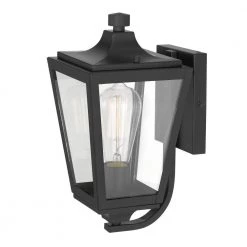 Drayton 1-Light Matte Black Painted Outdoor Wall Lantern Sconce by Worldwide Lighting -Thomas Lighting Sales matte black worldwide lighting outdoor sconces e10009 001 c3 1000