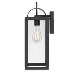 Ashley 1-Light Matte Black Painted Outdoor Wall Lantern Sconce by Worldwide Lighting -Thomas Lighting Sales matte black worldwide lighting outdoor sconces e10014 001 44 1000