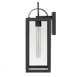 Ashley 1-Light Matte Black Painted Outdoor Wall Lantern Sconce by Worldwide Lighting -Thomas Lighting Sales matte black worldwide lighting outdoor sconces e10014 001 fa 1000