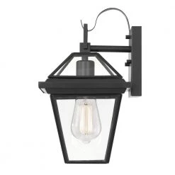 Sullivan 1-Light Matte Black Painted Outdoor Wall Lantern Sconce by Worldwide Lighting -Thomas Lighting Sales matte black worldwide lighting outdoor sconces e10015 001 1f 1000