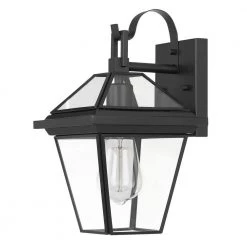 Sullivan 1-Light Matte Black Painted Outdoor Wall Lantern Sconce by Worldwide Lighting -Thomas Lighting Sales matte black worldwide lighting outdoor sconces e10015 001 4f 1000