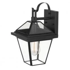 Sullivan 1-Light Matte Black Painted Outdoor Wall Lantern Sconce by Worldwide Lighting -Thomas Lighting Sales matte black worldwide lighting outdoor sconces e10015 001 c3 1000
