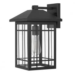 Timberlake 1-Light Matte Black Painted Outdoor Wall Lantern Sconce by Worldwide Lighting -Thomas Lighting Sales matte black worldwide lighting outdoor sconces e10020 001 1f 1000