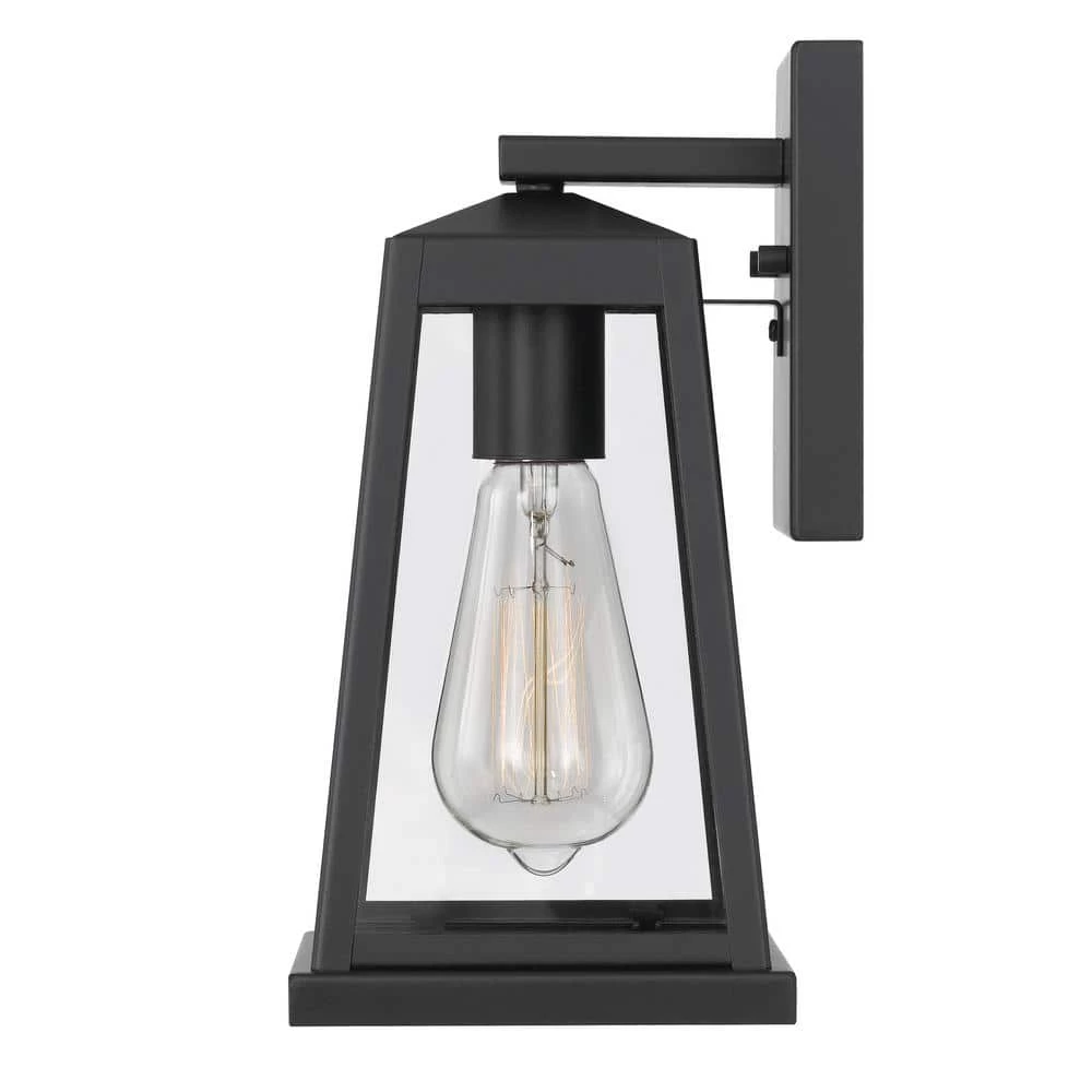 Edisto 1-Light Matte Black Painted Outdoor Wall Lantern Sconce by Worldwide Lighting 9 Edisto 1-Light Matte Black Painted Outdoor Wall Lantern Sconce by Worldwide Lighting - Image 7