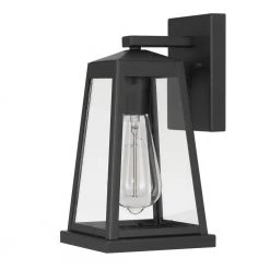 Edisto 1-Light Matte Black Painted Outdoor Wall Lantern Sconce by Worldwide Lighting 13 Edisto 1-Light Matte Black Painted Outdoor Wall Lantern Sconce by Worldwide Lighting -Thomas Lighting Sales matte black worldwide lighting outdoor sconces e10023 001 4f 1000