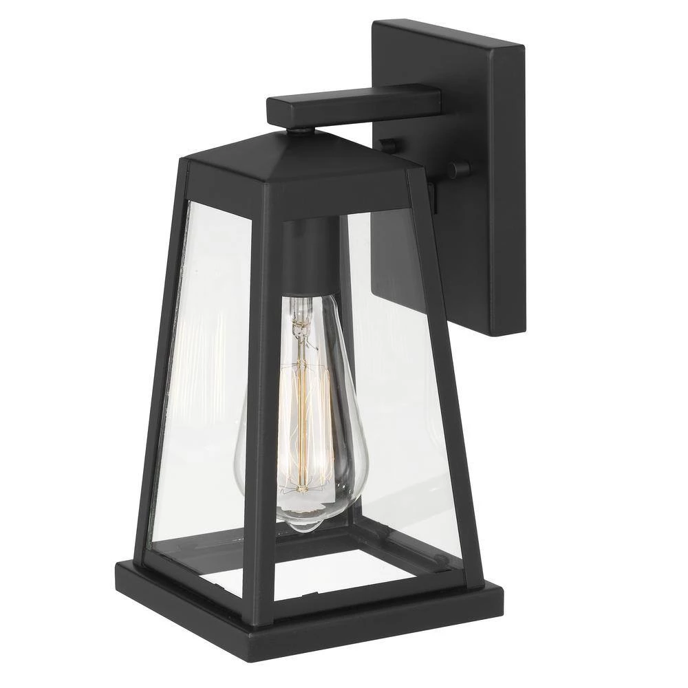 Edisto 1-Light Matte Black Painted Outdoor Wall Lantern Sconce by Worldwide Lighting 6 Edisto 1-Light Matte Black Painted Outdoor Wall Lantern Sconce by Worldwide Lighting - Image 4