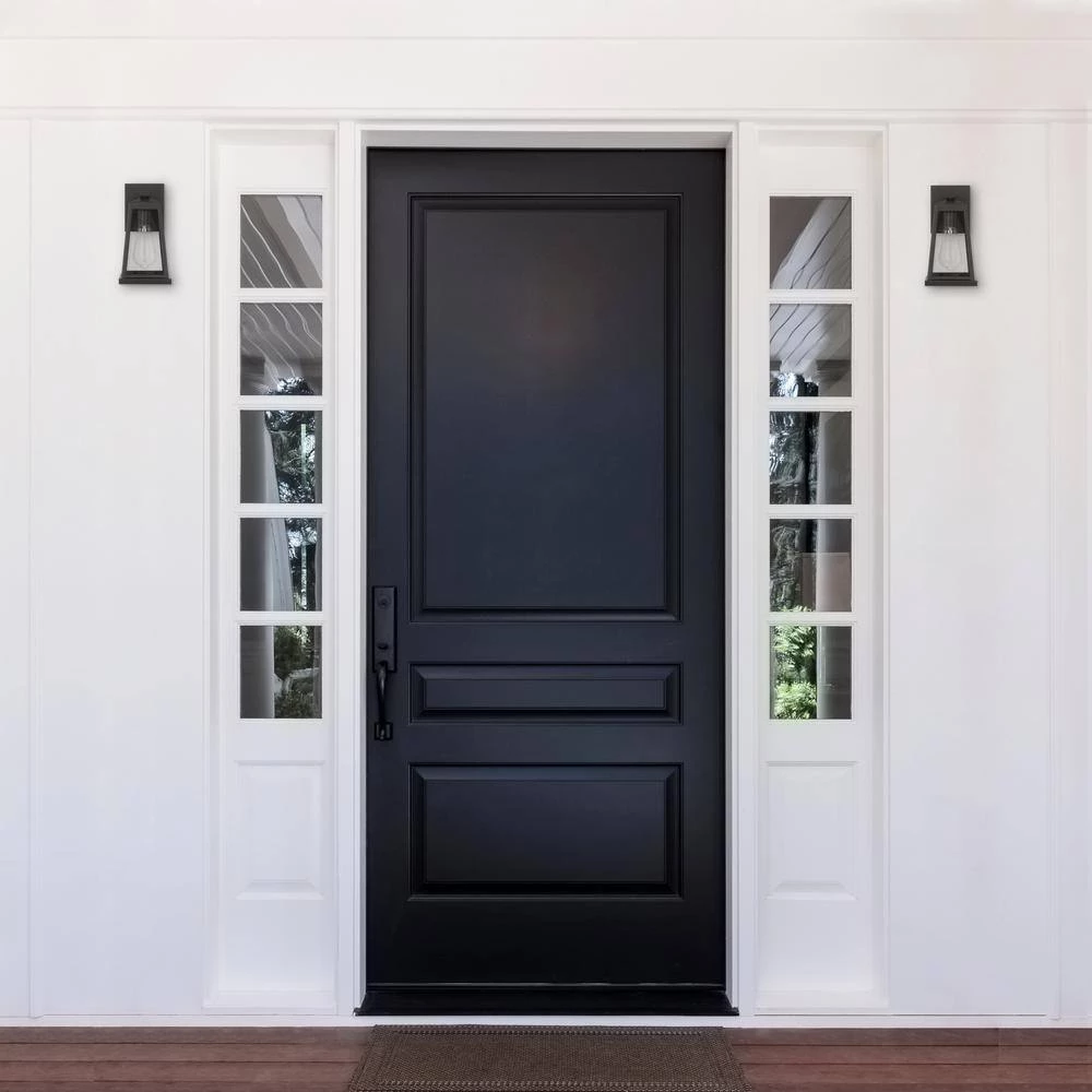 Edisto 1-Light Matte Black Painted Outdoor Wall Lantern Sconce by Worldwide Lighting 4 Edisto 1-Light Matte Black Painted Outdoor Wall Lantern Sconce by Worldwide Lighting - Image 2