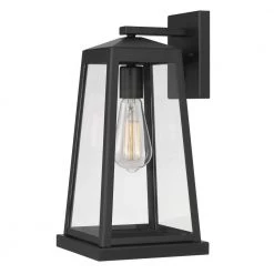 Edisto 1-Light Matte Black Painted Outdoor Wall Lantern Sconce Lamp by Worldwide Lighting