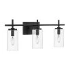 Raleigh 3-Light Matte Black Finish Vanity Light 6 in. x 24 in. x 9.63 in. by Worldwide Lighting -Thomas Lighting Sales matte black worldwide lighting vanity lighting e20005 001 64 1000