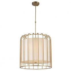 Sprocket 9-Light Matte Gold Pendant by Worldwide Lighting