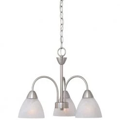 Tia 3-Light Matte Nickel Chandelier by Thomas Lighting