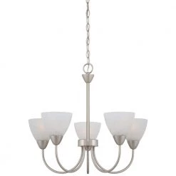 Tia 5-Light Matte Nickel Chandelier by Thomas Lighting