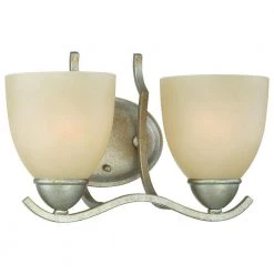 Triton 2-Light Moonlight Silver Bath Light by Thomas Lighting