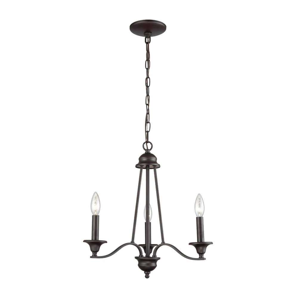 Farmington 3-Light Oil Rubbed Bronze Chandelier by Thomas Lighting 3 Farmington 3-Light Oil Rubbed Bronze Chandelier by Thomas Lighting