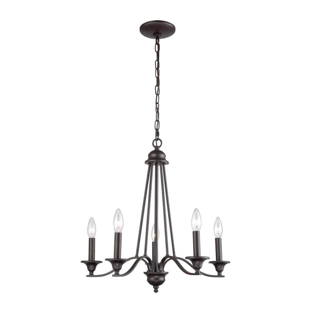 Farmington 5-Light Oil Rubbed Bronze Chandelier by Thomas Lighting 3 Farmington 5-Light Oil Rubbed Bronze Chandelier by Thomas Lighting