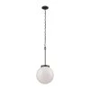 Beckett Large 1-Light Oil Rubbed Bronze with Opal White Glass Pendant by Thomas Lighting
