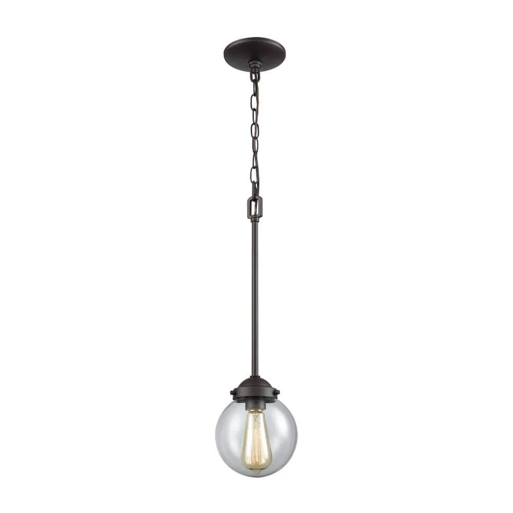 Beckett Small 1-Light Oil Rubbed Bronze with Clear Glass Pendant by Thomas Lighting 3 Beckett Small 1-Light Oil Rubbed Bronze with Clear Glass Pendant by Thomas Lighting
