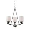 Casual Mission 3-Light Oil Rubbed Bronze Chandelier With White Lined Glass Shades by Thomas Lighting -Thomas Lighting Sales oil rubbed bronze thomas lighting chandeliers cn170321 64 1000