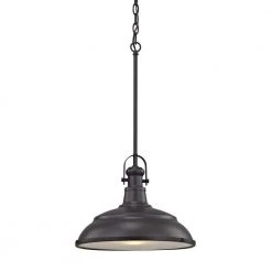 Blakesley Large 1-Light Oil Rubbed Bronze with Frosted Glass Pendant by Thomas Lighting