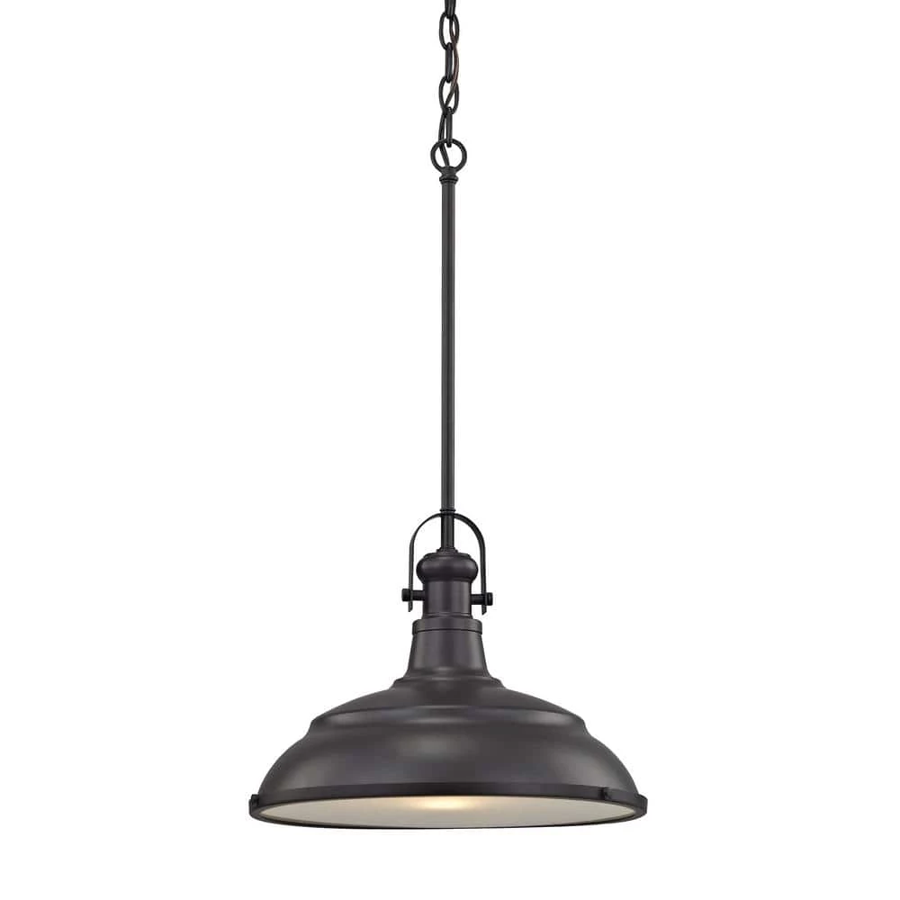 Blakesley Large 1-Light Oil Rubbed Bronze with Frosted Glass Pendant by Thomas Lighting 3 Blakesley Large 1-Light Oil Rubbed Bronze with Frosted Glass Pendant by Thomas Lighting
