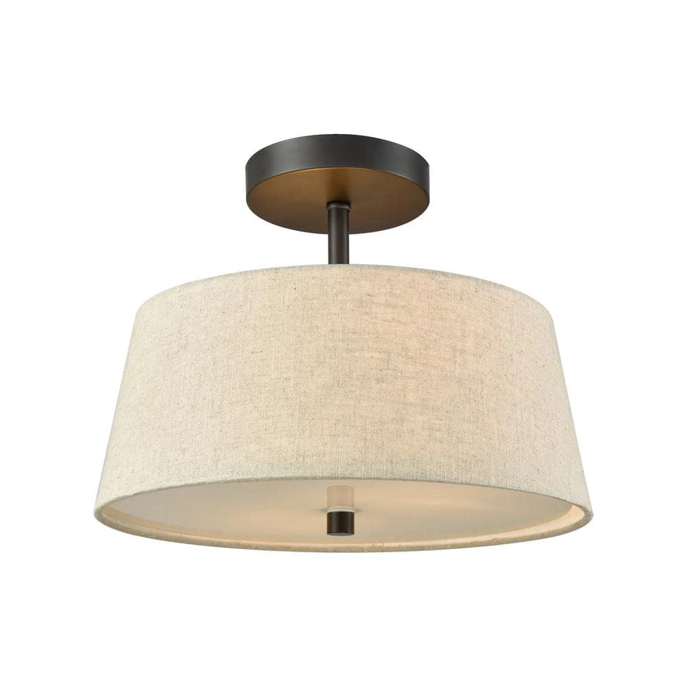 Morgan 2-Light Oil Rubbed Bronze Semi-Flushmount by Thomas Lighting 3 Morgan 2-Light Oil Rubbed Bronze Semi-Flushmount by Thomas Lighting