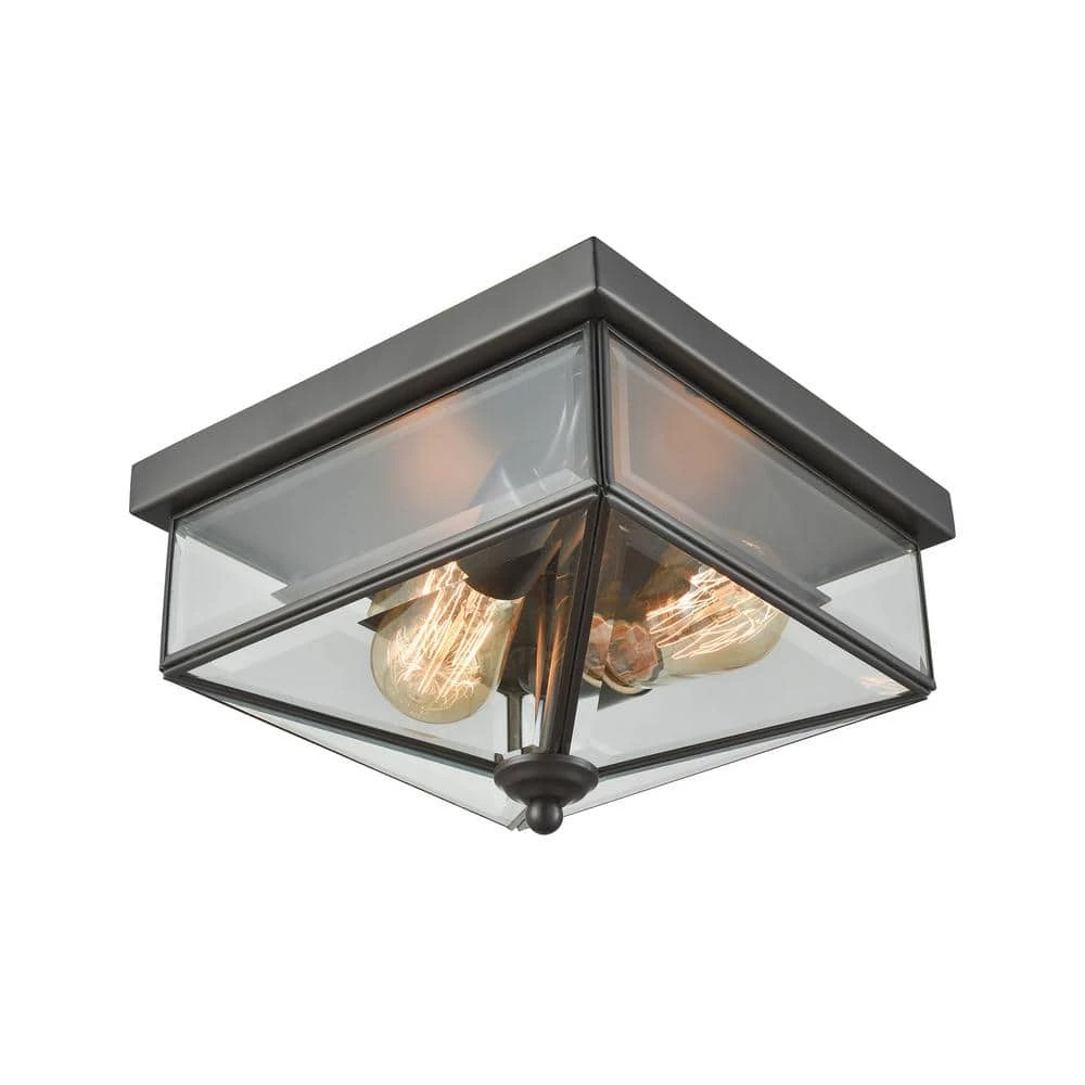 Lankford 2-Light Oil Rubbed Bronze Outdoor Flush Mount by Thomas Lighting 3 Lankford 2-Light Oil Rubbed Bronze Outdoor Flush Mount by Thomas Lighting