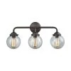 Beckett 3-Light Oil Rubbed Bronze and Clear Glass Bath Light by Thomas Lighting 2 Beckett 3-Light Oil Rubbed Bronze and Clear Glass Bath Light by Thomas Lighting -Thomas Lighting Sales oil rubbed bronze thomas lighting vanity lighting cn129311 64 1000