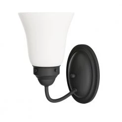 Califon 1-Light Oil Rubbed Bronze With White Glass Bath Light by Thomas Lighting -Thomas Lighting Sales oil rubbed bronze thomas lighting vanity lighting cn570171 40 1000