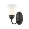 Califon 1-Light Oil Rubbed Bronze With White Glass Bath Light by Thomas Lighting -Thomas Lighting Sales oil rubbed bronze thomas lighting vanity lighting cn570171 64 1000