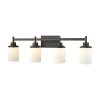 Belmar 4-Light Oil Rubbed Bronze With Opal White Glass Bath Light by Thomas Lighting