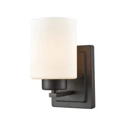 Summit Place 1-Light Oil Rubbed Bronze With Opal White Glass Bath Light by Thomas Lighting