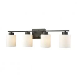 Summit Place 4-Light Oil Rubbed Bronze With Opal White Glass Bath Light by Thomas Lighting