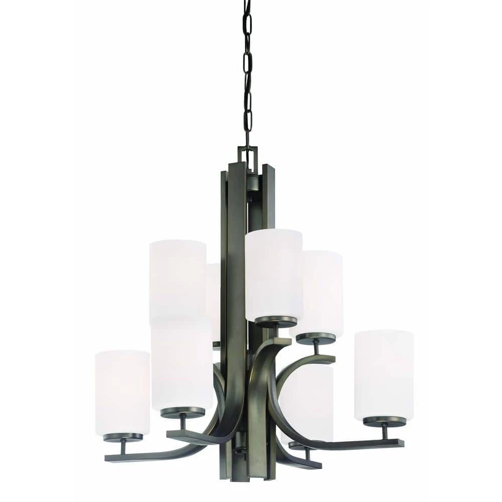 Pendenza 8-Light Oiled Bronze Chandelier by Thomas Lighting 3 Pendenza 8-Light Oiled Bronze Chandelier by Thomas Lighting