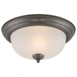 2-Light Oiled Bronze Ceiling Flush Mount by Thomas Lighting
