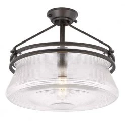 O'Keefe 14 in. x 14 in. x 13 in. 1-Light ORB Embossed glass Semi-Flush Mount by Worldwide Lighting -Thomas Lighting Sales orb embossed glass worldwide lighting flush mount lights e30005 013 1f 1000