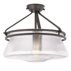 O'Keefe 14 in. x 14 in. x 13 in. 1-Light ORB Embossed glass Semi-Flush Mount by Worldwide Lighting -Thomas Lighting Sales orb embossed glass worldwide lighting flush mount lights e30005 013 4f 1000
