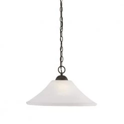 Elipse 1-Light Painted Bronze Hanging Pendant by Thomas Lighting
