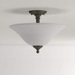 Riva 3-Light Painted Bronze Ceiling Semi-Flush Mount Light by Thomas Lighting -Thomas Lighting Sales painted bronze thomas lighting chandeliers sl869663 40 1000