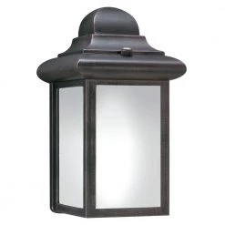 1-Light Painted Bronze Outdoor Fluorescent Wall-Mount Lantern Sconce by Thomas Lighting
