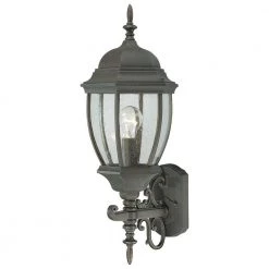 Covington 1-Light Painted Bronze Outdoor Wall-Mount Lantern Sconce by Thomas Lighting
