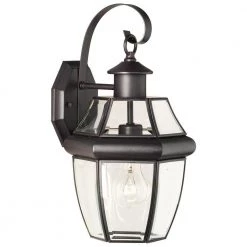 Heritage 1-Light Painted Bronze Outdoor Wall-Mount Lantern Sconce by Thomas Lighting