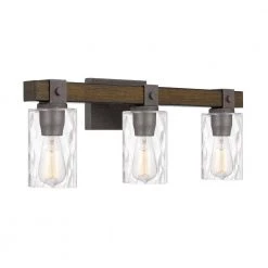 Metropolis BH 24 in. x 5.63 in. x 10.5 in. 3-Light Plated Satin Brass Vanity Light by Worldwide Lighting
