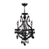 Lyre Collection 4-Light Chrome with Black Crystal Chandelier by Worldwide Lighting -Thomas Lighting Sales polished chrome finish black crystal worldwide lighting chandeliers w83114c16 bl 64 1000