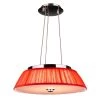 Alice 6-Light Polished Chrome with Red String Shade LED Pendant by Worldwide Lighting -Thomas Lighting Sales polished chrome finish red shade worldwide lighting chandeliers w83953c16 rd 64 1000