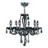 Gatsby 6-Light Chrome and Smoke Glass and Crystal Chandelier by Worldwide Lighting -Thomas Lighting Sales polished chrome finish smoke crystal worldwide lighting chandeliers w83128c22 sm 64 1000