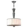 Gatsby 3-Light Polished Chrome and Clear Crystal Chandelier with Fabric Shade by Worldwide Lighting -Thomas Lighting Sales polished chrome finish white shade worldwide lighting chandeliers w83132c12 64 1000