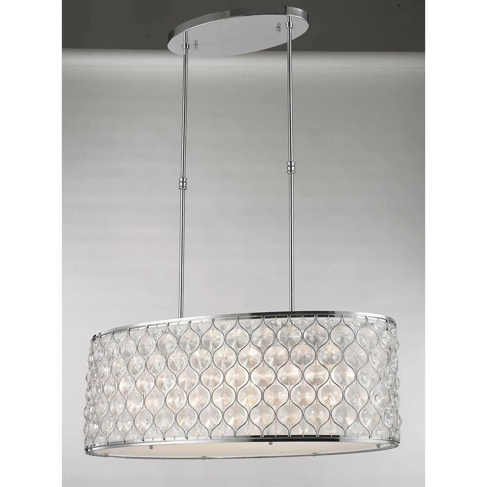 Paris 1-Light Polished Chrome with Clear Crystal Pendant by Worldwide Lighting 4 Paris 1-Light Polished Chrome with Clear Crystal Pendant by Worldwide Lighting - Image 2