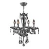 Gatsby Collection 4-Light Polished Chrome Blown Glass Chandelier with Crystals by Worldwide Lighting 2 Gatsby Collection 4-Light Polished Chrome Blown Glass Chandelier with Crystals by Worldwide Lighting -Thomas Lighting Sales polished chrome worldwide lighting chandeliers w83126c16 ch 64 1000